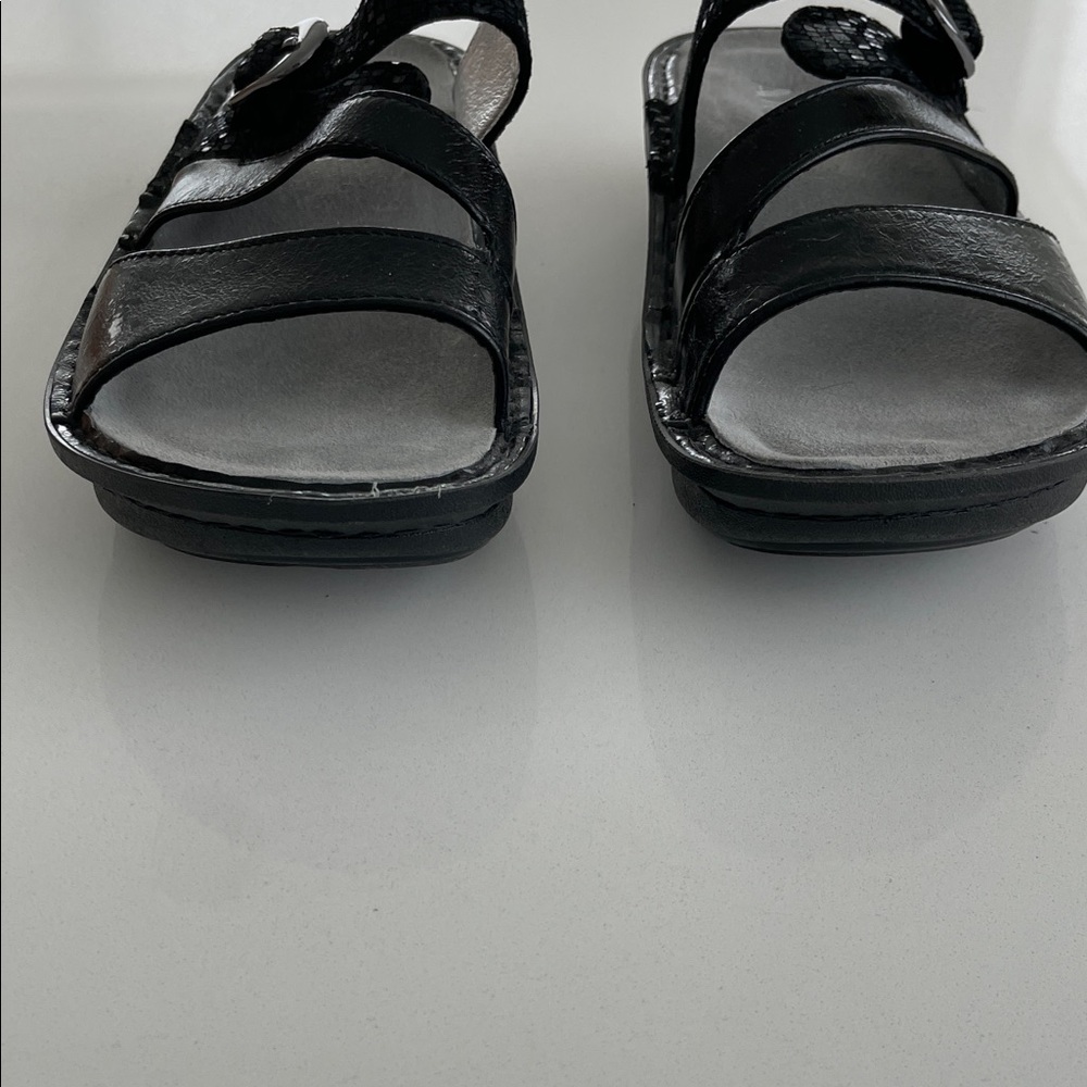 ALEGRIA •  Women's Black Strappy Sandals • 37 - Picture 4 of 13